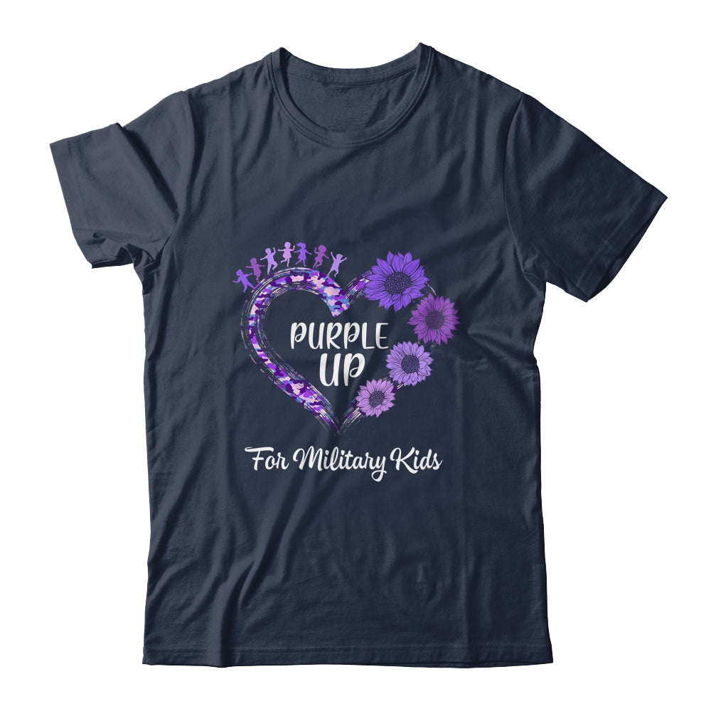 Purple Up For Military Kids Military Child Month Sunflower Shirt & Hoodie | siriusteestore