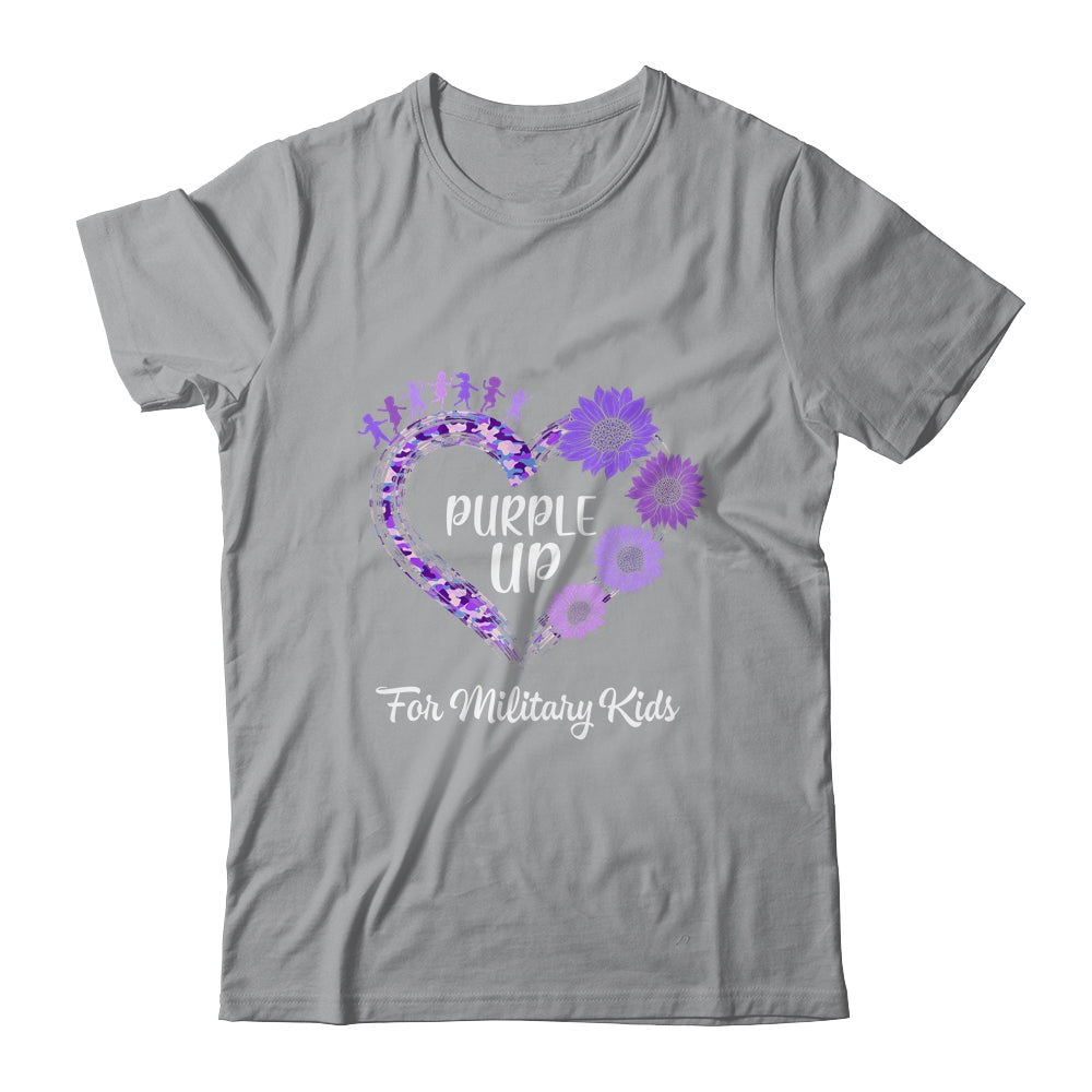 Purple Up For Military Kids Military Child Month Sunflower Shirt & Hoodie | siriusteestore