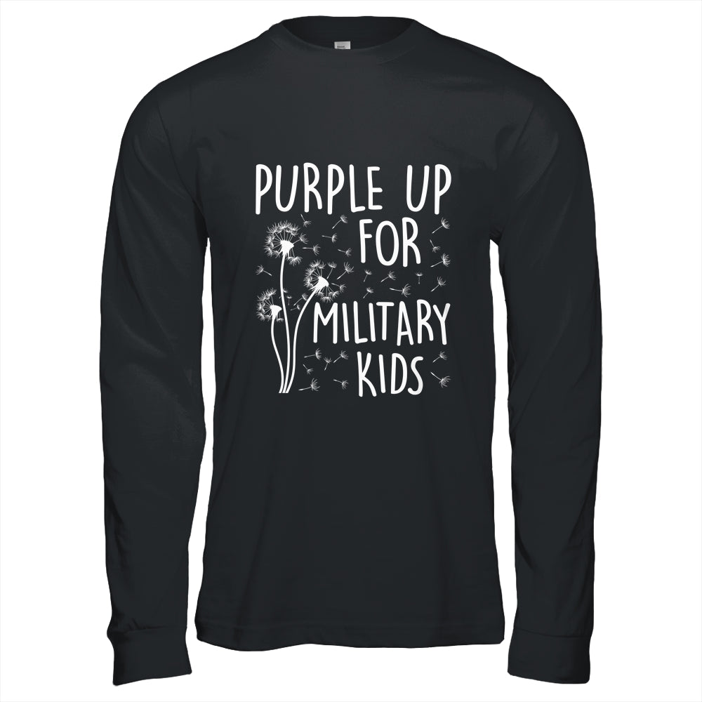 Purple Up For Military Kids Month Military Child Dandelion Shirt & Hoodie | siriusteestore