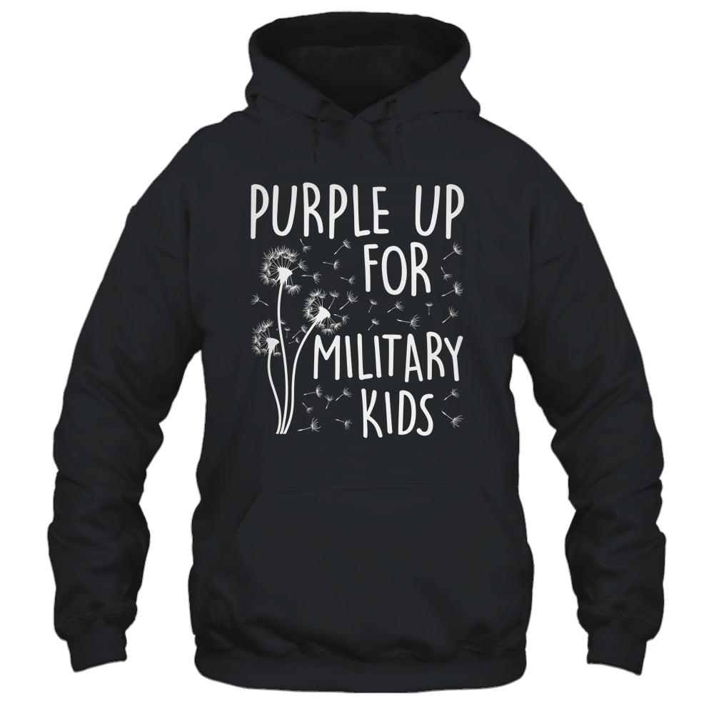 Purple Up For Military Kids Month Military Child Dandelion Shirt & Hoodie | siriusteestore
