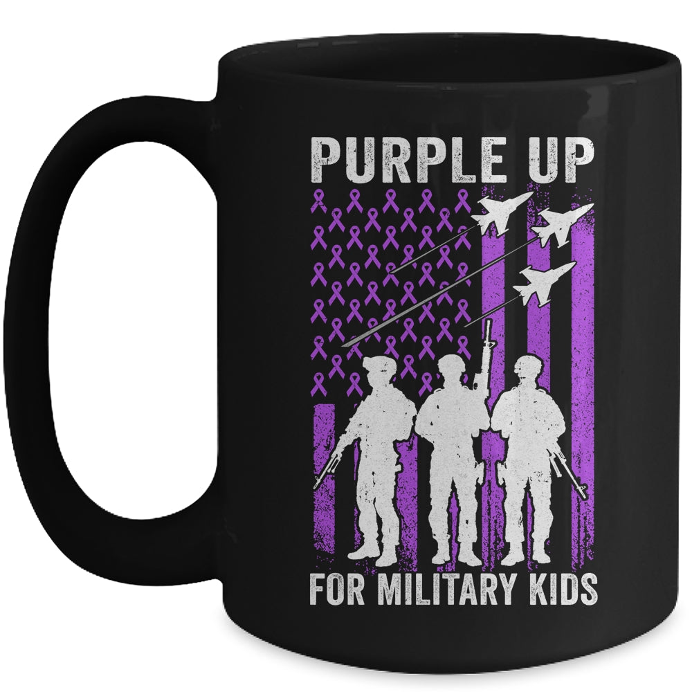 Purple Up For Military Kids Month Of The Military Child Mug | siriusteestore