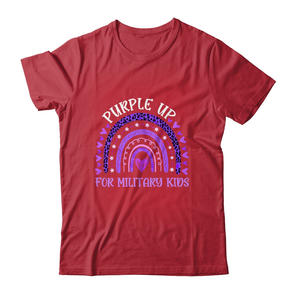 Purple Up For Military Kids Rainbow Military Child Month Shirt & Hoodie | siriusteestore