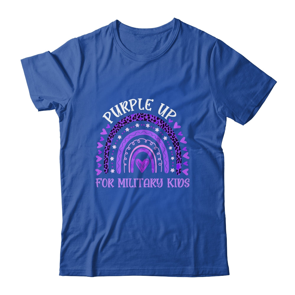 Purple Up For Military Kids Rainbow Military Child Month Shirt & Hoodie | siriusteestore