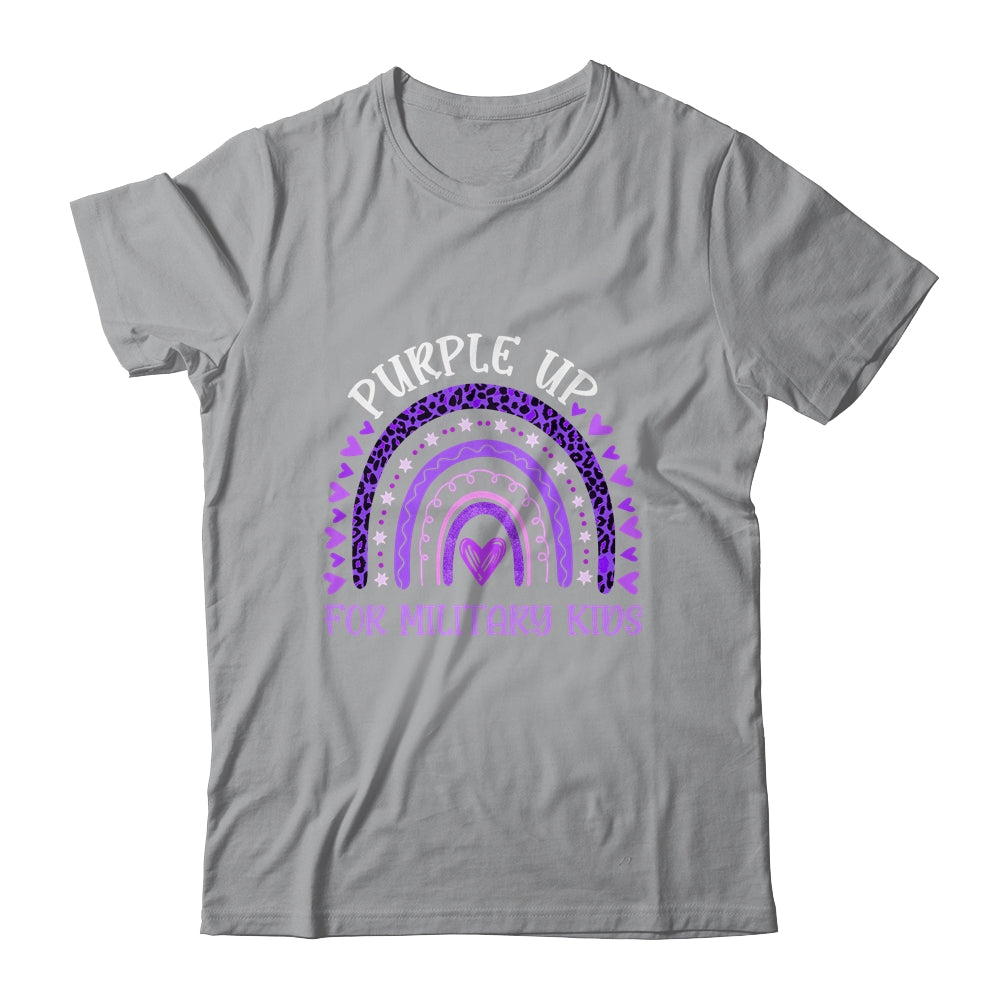 Purple Up For Military Kids Rainbow Military Child Month Shirt & Hoodie | siriusteestore