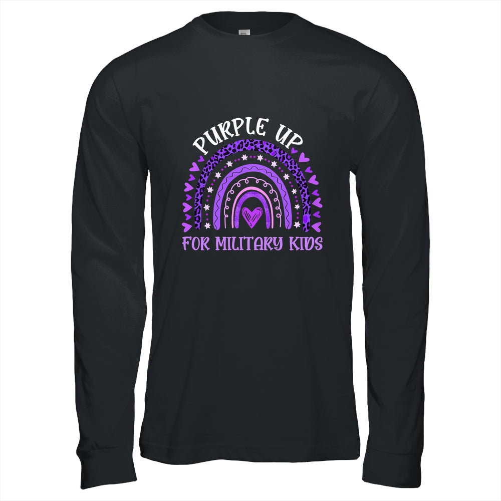 Purple Up For Military Kids Rainbow Military Child Month Shirt & Hoodie | siriusteestore