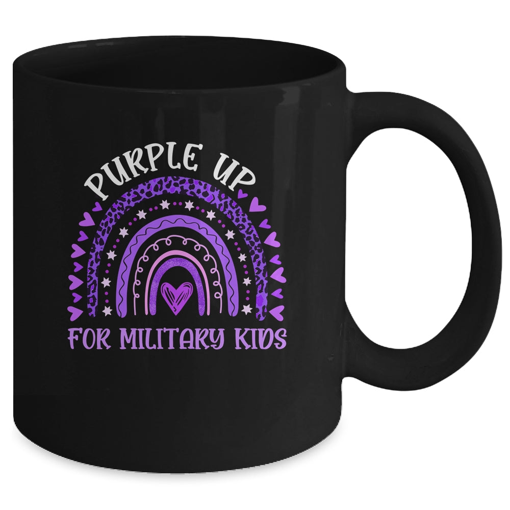 Purple Up For Military Kids Rainbow Military Child Month Mug | siriusteestore