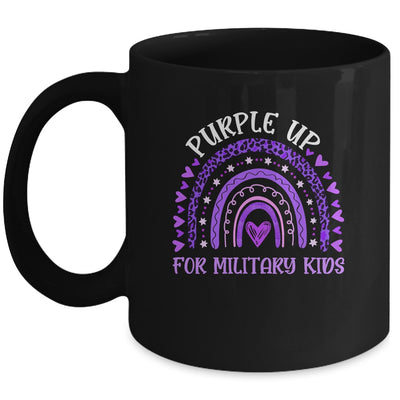 Purple Up For Military Kids Rainbow Military Child Month Mug | siriusteestore