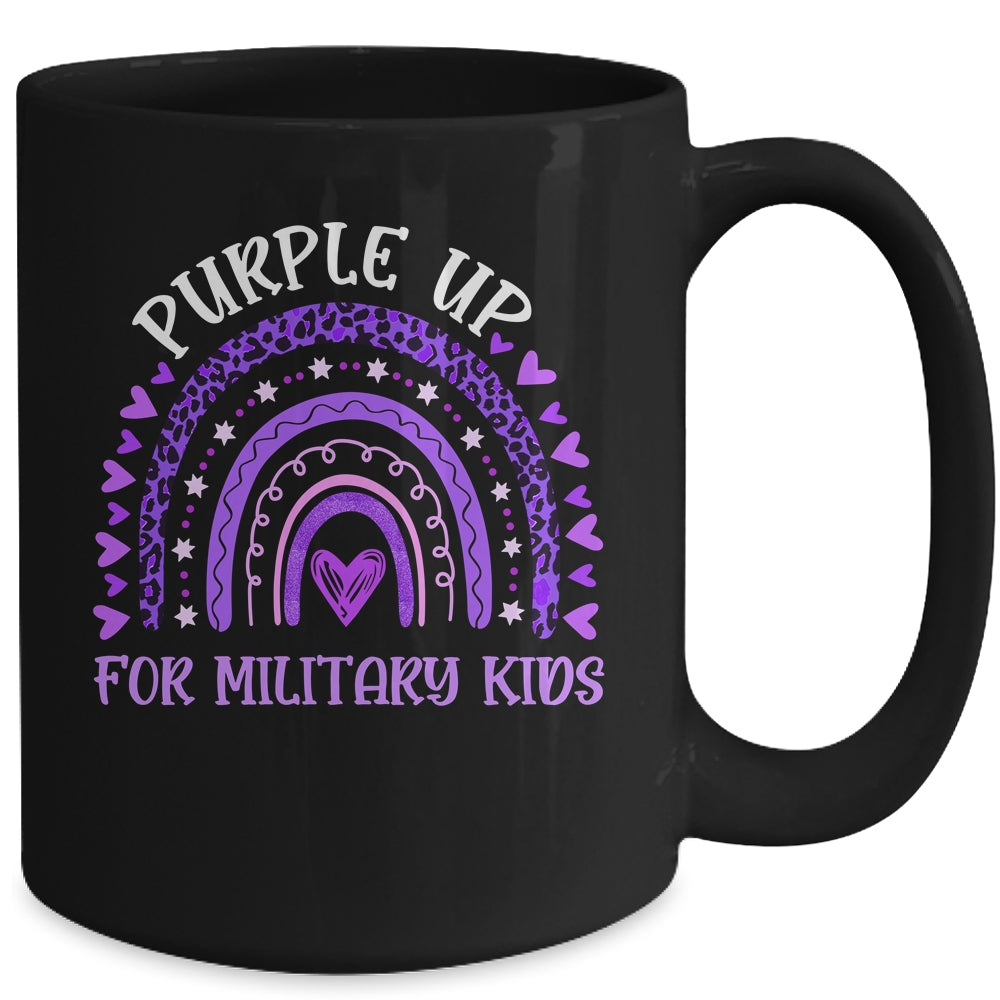 Purple Up For Military Kids Rainbow Military Child Month Mug | siriusteestore