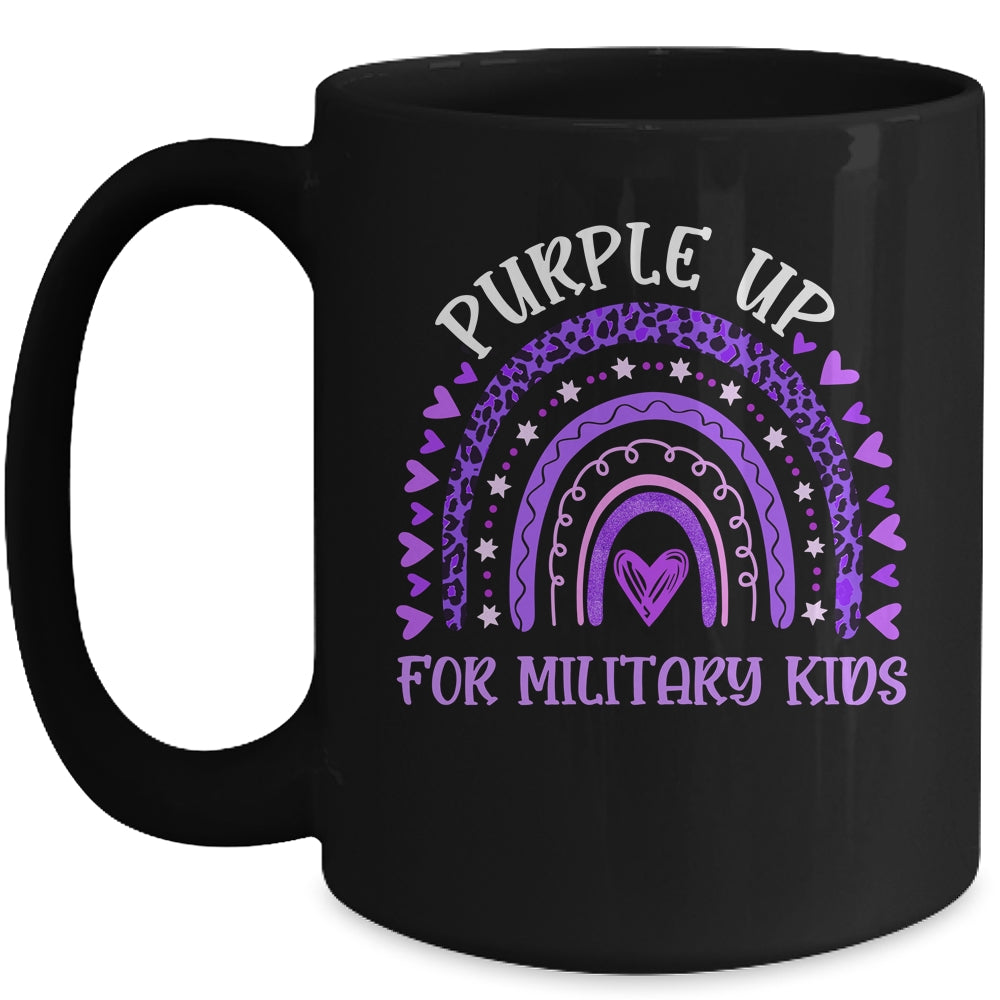 Purple Up For Military Kids Rainbow Military Child Month Mug | siriusteestore
