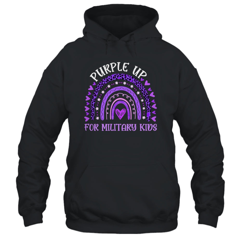 Purple Up For Military Kids Rainbow Military Child Month Shirt & Hoodie | siriusteestore