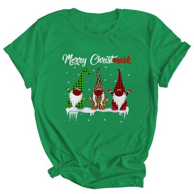 Quarantine Christmas Gnomes Wear Mask Buffalo Plaid Leopard Shirt & Sweatshirt | siriusteestore