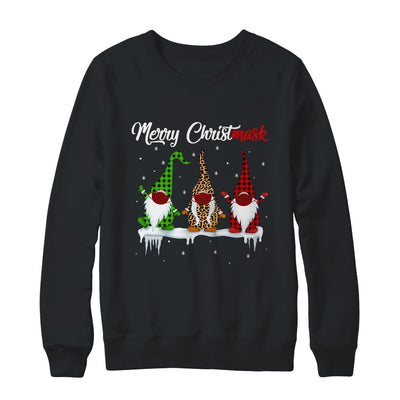 Quarantine Christmas Gnomes Wear Mask Buffalo Plaid Leopard Shirt & Sweatshirt | siriusteestore
