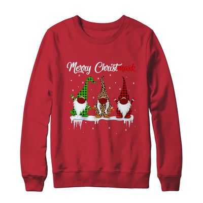 Quarantine Christmas Gnomes Wear Mask Buffalo Plaid Leopard Shirt & Sweatshirt | siriusteestore