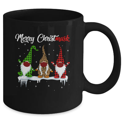Quarantine Christmas Gnomes Wear Mask Buffalo Plaid Leopard Mug | siriusteestore