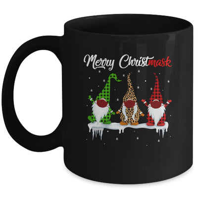 Quarantine Christmas Gnomes Wear Mask Buffalo Plaid Leopard Mug | siriusteestore