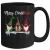 Quarantine Christmas Gnomes Wear Mask Buffalo Plaid Leopard Mug | siriusteestore