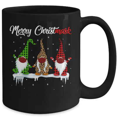 Quarantine Christmas Gnomes Wear Mask Buffalo Plaid Leopard Mug | siriusteestore