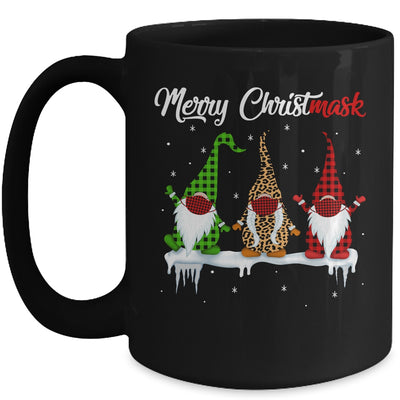 Quarantine Christmas Gnomes Wear Mask Buffalo Plaid Leopard Mug | siriusteestore