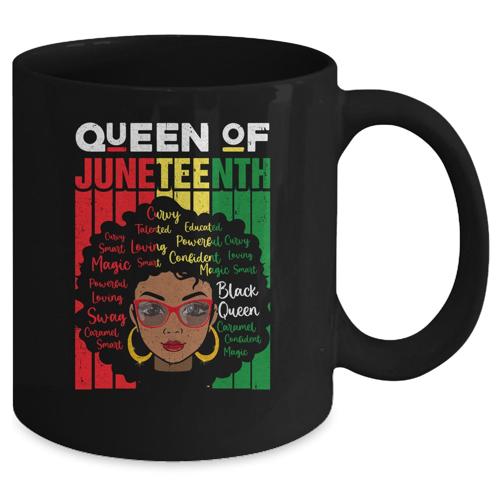 Queen Of Juneteenth Black Girl Magic Melanin Women Girls Mug | siriusteestore