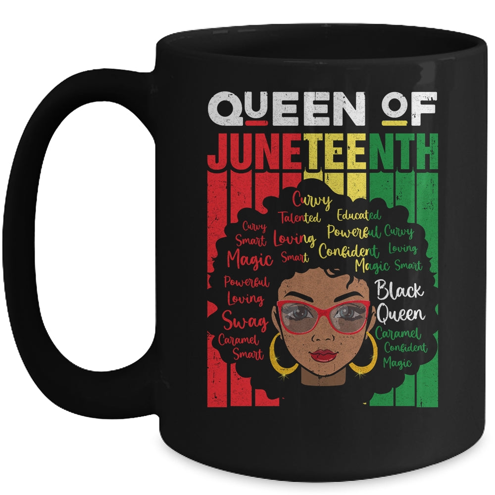 Queen Of Juneteenth Black Girl Magic Melanin Women Girls Mug | siriusteestore