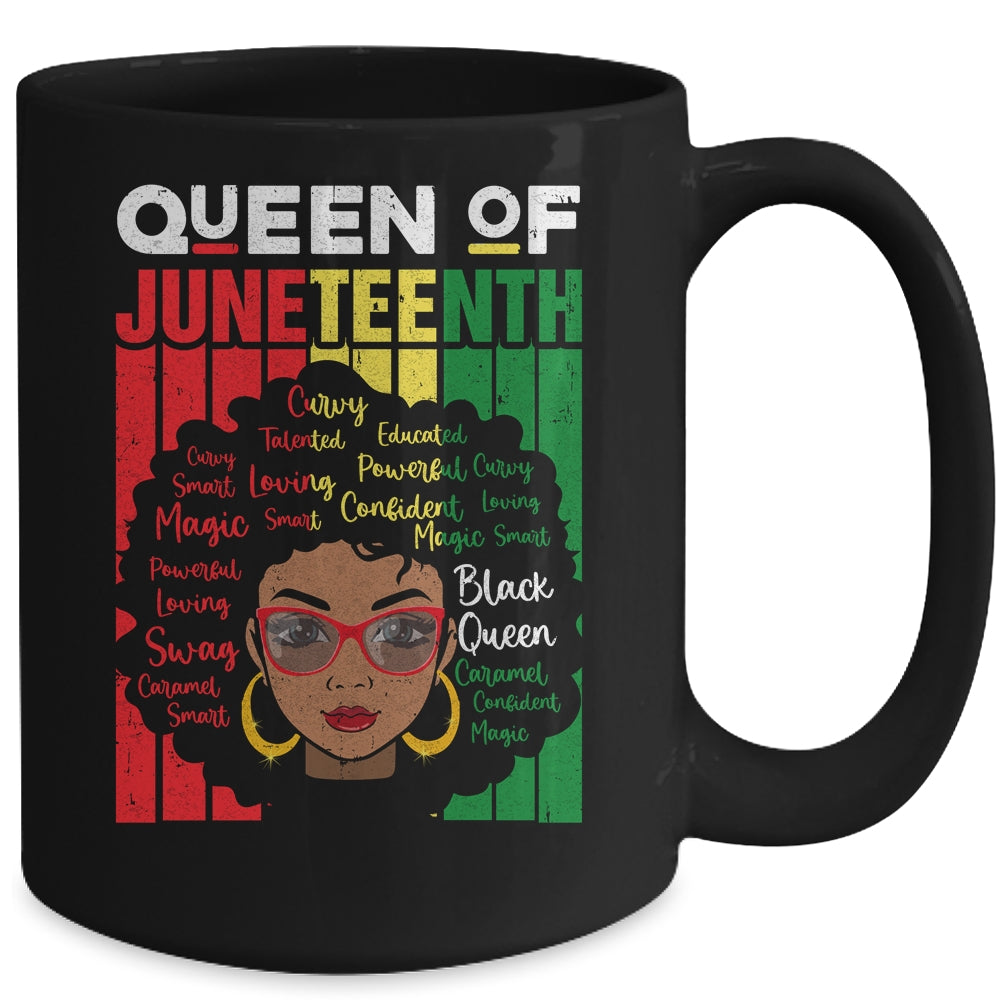 Queen Of Juneteenth Black Girl Magic Melanin Women Girls Mug | siriusteestore