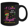 Queen Was Born In August Birthday Girl Black Women African Mug | siriusteestore