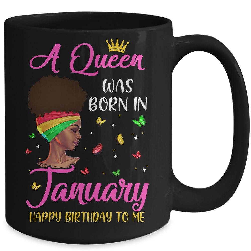 Queen Was Born In January Birthday Girl Black Women African Mug | siriusteestore