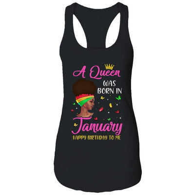 Queen Was Born In January Birthday Girl Black Women African T-Shirt & Tank Top | Siriustee.com.com