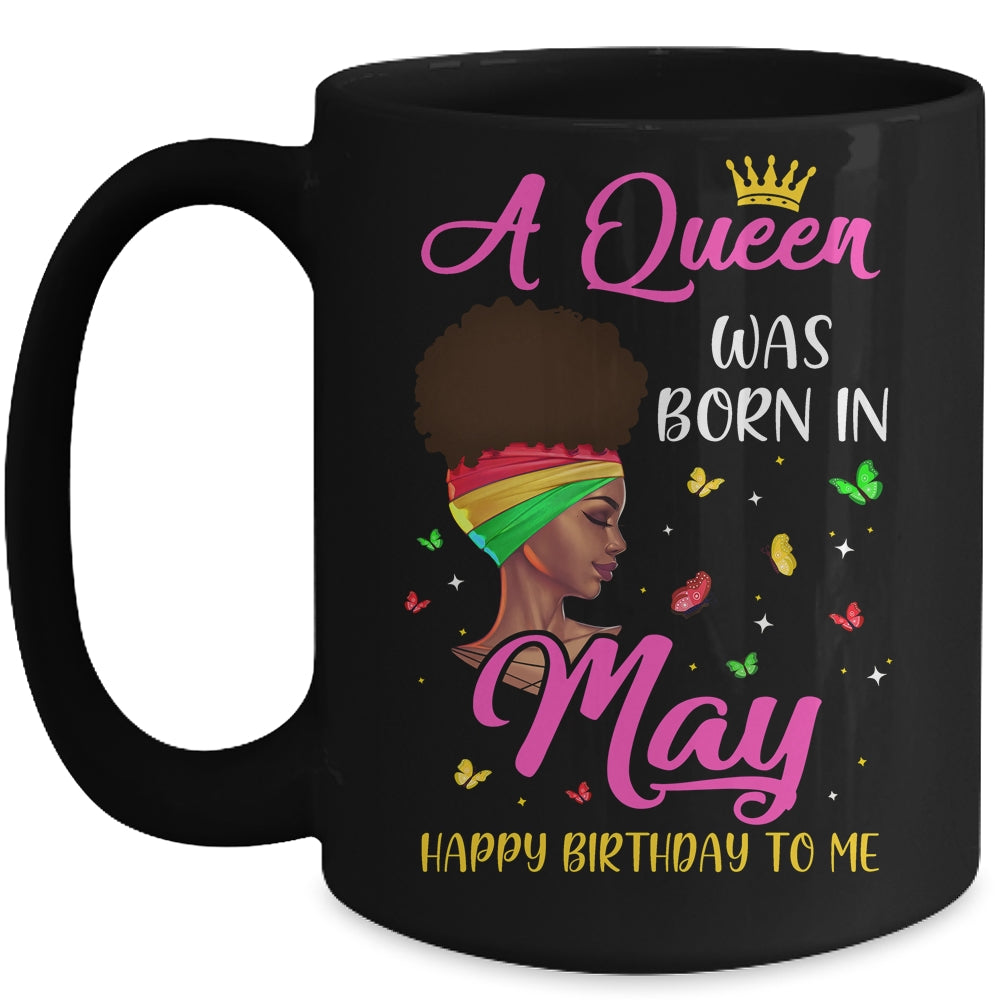 Queen Was Born In May Birthday Girl Black Women African Mug | siriusteestore
