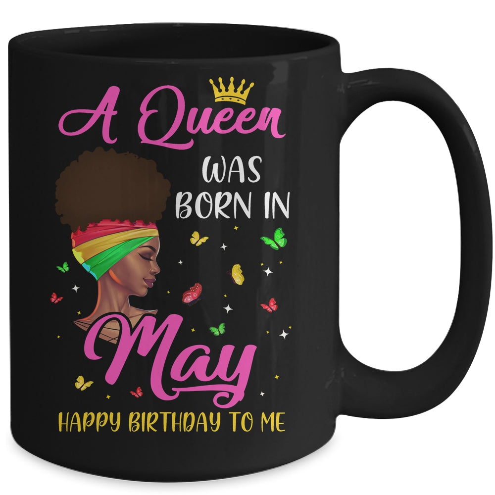 Queen Was Born In May Birthday Girl Black Women African Mug | siriusteestore