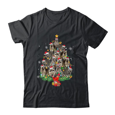 Raccoon Christmas Tree Lights Santa Racoon Lover Xmas Shirt & Sweatshirt | siriusteestore