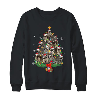 Raccoon Christmas Tree Lights Santa Racoon Lover Xmas Shirt & Sweatshirt | siriusteestore