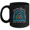 Rainbow Be Kind We Wear Blue For Autism Awareness Support Mug | siriusteestore