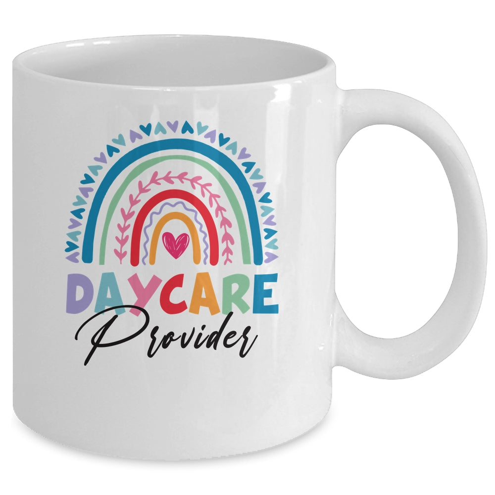 Rainbow Daycare Provider Happy First Day of School Mug | siriusteestore