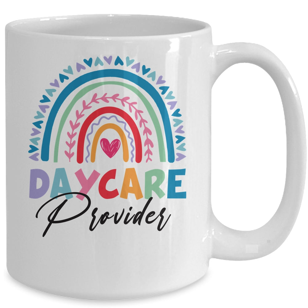 Rainbow Daycare Provider Happy First Day of School Mug | siriusteestore