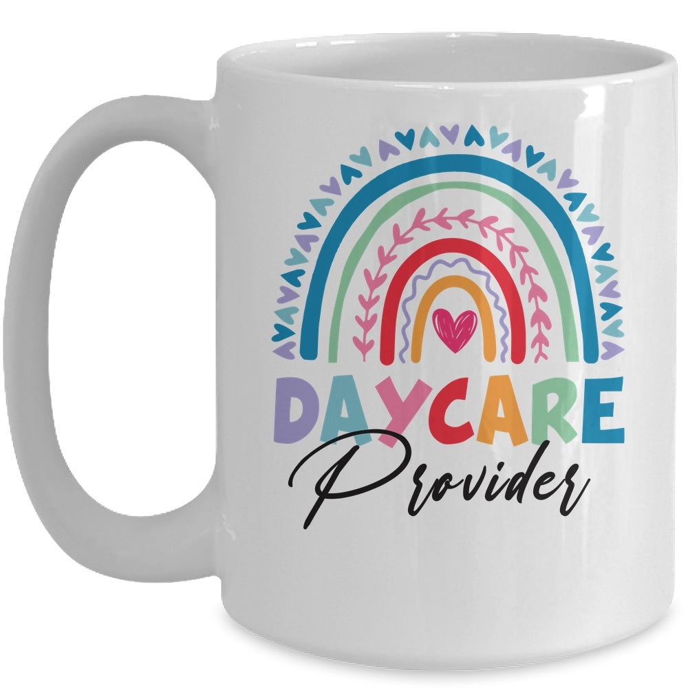 Rainbow Daycare Provider Happy First Day of School Mug | siriusteestore