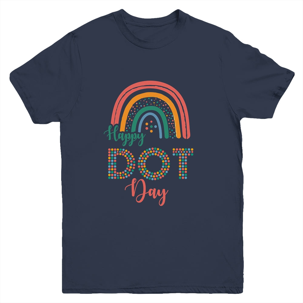 Rainbow Happy Dot Day International Dot Day Youth Shirt | siriusteestore