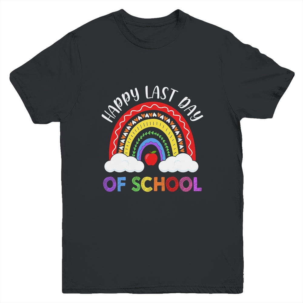 Rainbow Happy Last Day Of School Teacher Boys Girls Kids Youth Shirt | siriusteestore