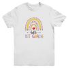 Rainbow Hello First 1st Grade Kids First Day Of School Youth Shirt | siriusteestore