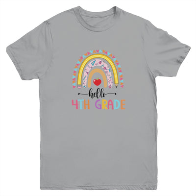 Rainbow Hello Fourth 4th Grade Kids First Day Of School Youth Shirt | siriusteestore