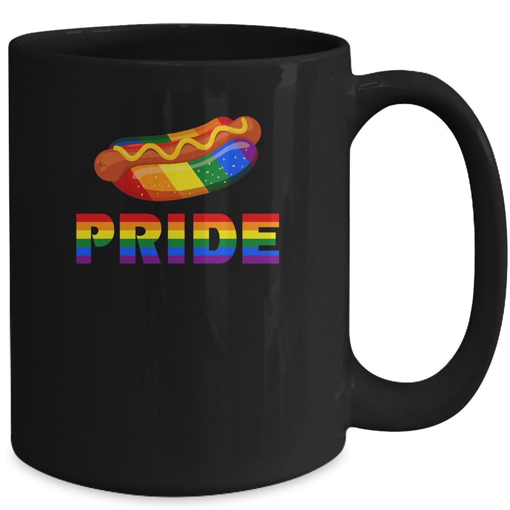 Rainbow Hotdog Fastfood LGBT Pride Gay Lesbian Colorful Love Mug | siriusteestore