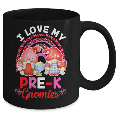 Rainbow I Love My Pre-K Gnomies Funny Valentines Day Mug | siriusteestore