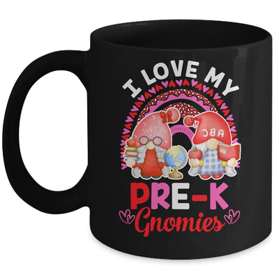 Rainbow I Love My Pre-K Gnomies Funny Valentines Day Mug | siriusteestore