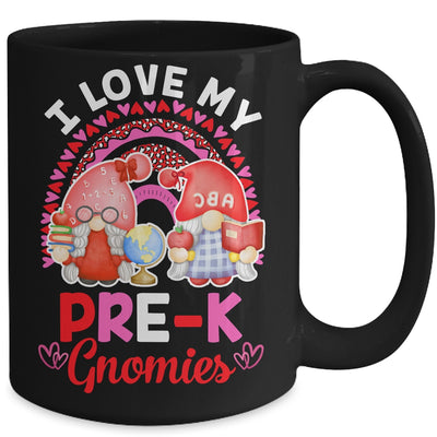 Rainbow I Love My Pre-K Gnomies Funny Valentines Day Mug | siriusteestore