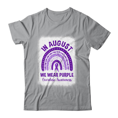 Rainbow In August We Wear Purple Overdose Awareness Month Shirt & Hoodie | siriusteestore