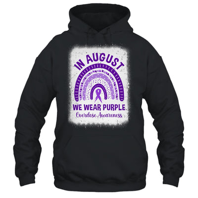 Rainbow In August We Wear Purple Overdose Awareness Month Shirt & Hoodie | siriusteestore