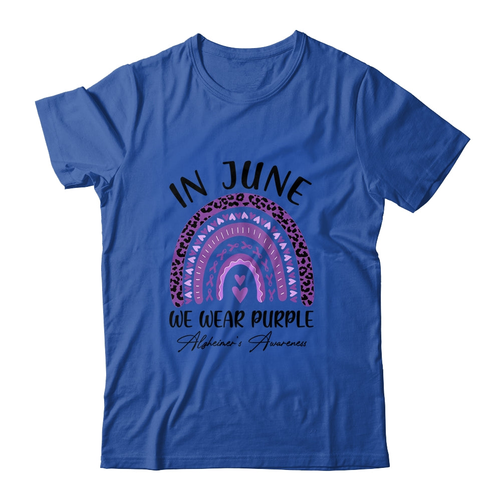 Rainbow In June We Wear Purple Alzheimers Awareness Support Shirt & Tank Top | siriusteestore