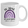 Rainbow In June We Wear Purple Alzheimers Awareness Support Mug | siriusteestore