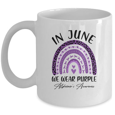 Rainbow In June We Wear Purple Alzheimers Awareness Support Mug | siriusteestore