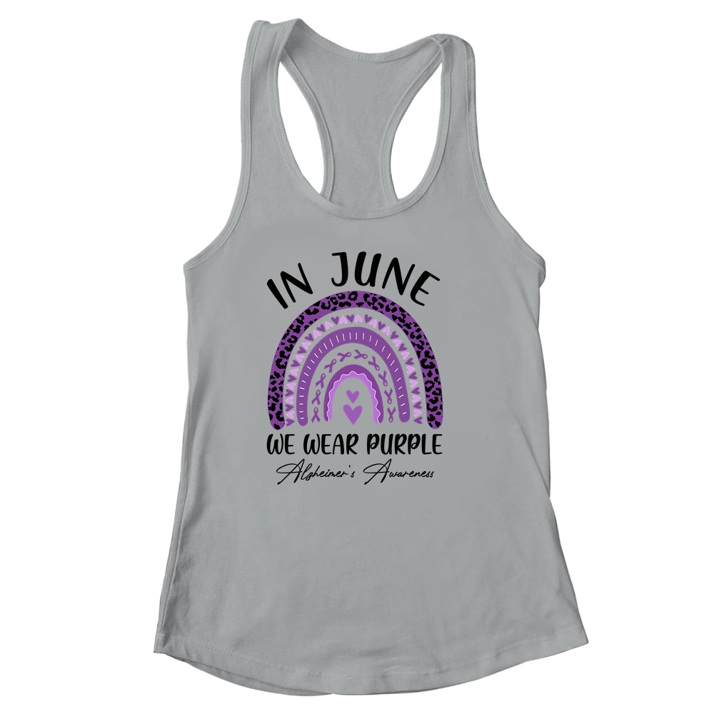 Rainbow In June We Wear Purple Alzheimers Awareness Support Shirt & Tank Top | siriusteestore